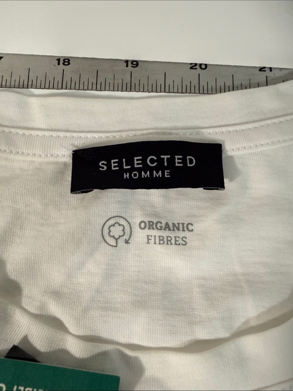 Selected Homme, White Graphic Dot Circle Cotton T-Shirt - Picture 6 of 9